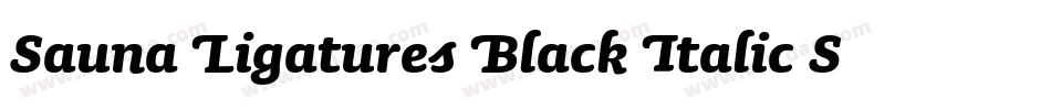 Sauna Ligatures Black Italic Swash字体转换